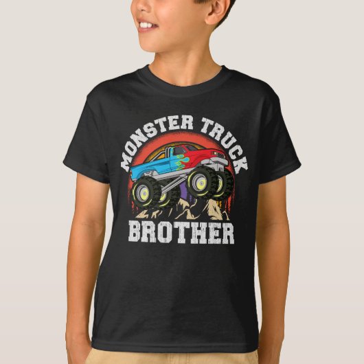 Monster Truck Broer Matching Familie T-shirt (Voorkant)