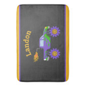 Monster Truck Budget Persoonlijke naam Kinder Badmat (Voorkant Verticaal)