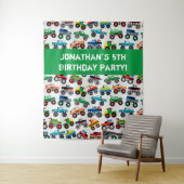 Monster Truck Childrens Wandkleed (In situ)