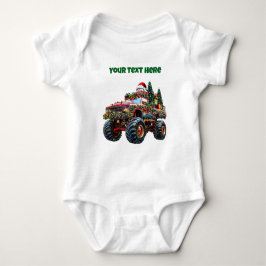 Monster Truck Christmas – Bewerkbare Baby Bodysuit