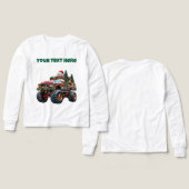 Monster Truck Christmas – Bewerkbare jongens 'Tri- (Voorkant /achterkant)