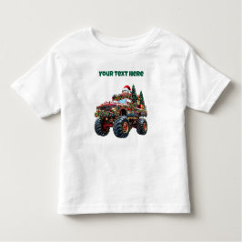 Monster Truck Christmas – Bewerkbare peutertrui Kinder Shirts
