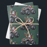 Monster Truck Christmas Santa Holiday Kinder Inpakpapier Vel<br><div class="desc">Monster Truck Christmas Santa Holiday Kinder</div>