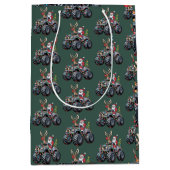 Monster Truck Christmas Santa Holiday Kinder Medium Cadeauzakje (Voorkant)