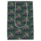 Monster Truck Christmas Santa Holiday Kinder Medium Cadeauzakje (Achterkant)