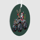 Monster Truck Christmas Santa Holiday Kinder Ornament (voorkant)