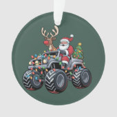Monster Truck Christmas Santa Holiday Kinder Ornament (voorkant)