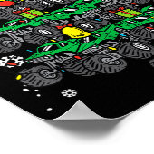 Monster Truck Christmas Tree Xmas Boys Toddler Kid Poster (Hoek)