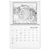 Monster Truck Coloring Calendar Kalender (Feb 2027)