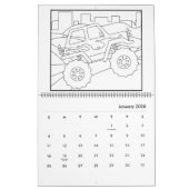 Monster Truck Coloring Calendar Kalender (Jan 2026)