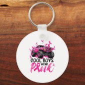 Monster Truck Cool Boys Draag NK Borstkanker Award Sleutelhanger (Voorkant)