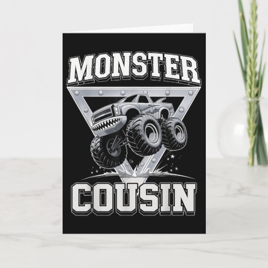 Monster Truck Cousin Fathers Day Monster Truck Are Kaart (Voorkant)