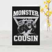 Monster Truck Cousin Fathers Day Monster Truck Are Kaart (Gele Bloem)