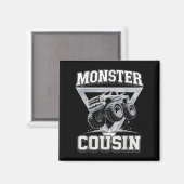 Monster Truck Cousin Fathers Day Monster Truck Are Magneet (Voorkant / Achterkant)