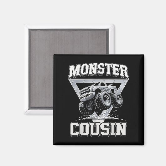 Monster Truck Cousin Fathers Day Monster Truck Are Magneet (Voorkant / Achterkant)