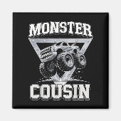 Monster Truck Cousin Fathers Day Monster Truck Are Magneet (Voorkant)
