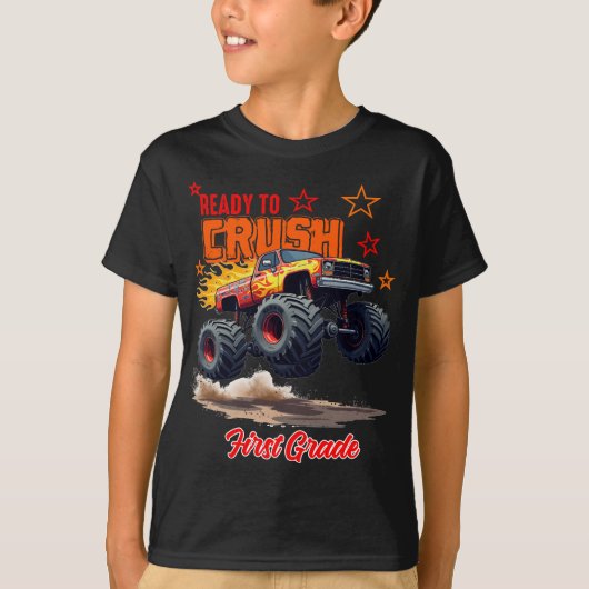 Monster Truck "Crush First Grade" T-shirt (Voorkant)