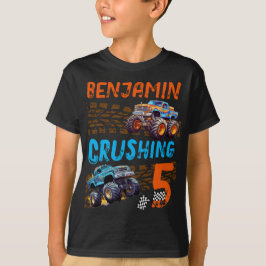 Monster Truck Crushing 5 - 5e verjaardag T-shirt