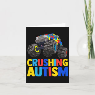 Monster Truck Crushing Austim Autism Awareness Kaart