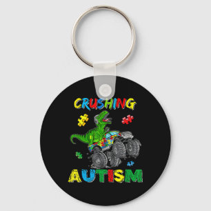 Monster Truck Crushing Austim Autism Awareness TR Sleutelhanger