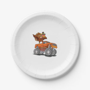 Monster Truck Dabbing Turkey Hooray Happy Thanksgi Papieren Bordje