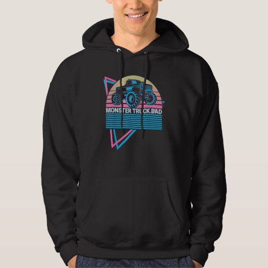 Monster Truck Dad Retro Hoodie (Voorkant)