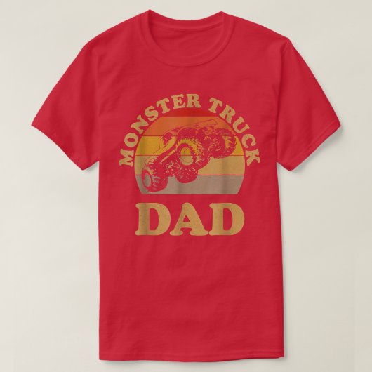 Monster Truck Dad Shirt Retro Monster Truc (Design voorkant)