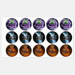 Monster Truck dank u stickers/gunst tags Labels