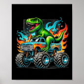 Monster Truck Dinosaur Birthday Party Monster Truc Poster (Voorkant)