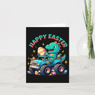 Monster Truck Dinosaurus Jongens Pasen Graphic Top Kaart