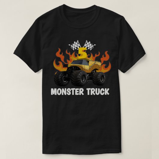Monster Truck EarthShaker voor kinderen 5-jarige c T-shirt (Design voorkant)