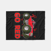 Monster Truck February Heart Disease Awareness Mon Fleece Deken (Voorkant (Horizontaal))