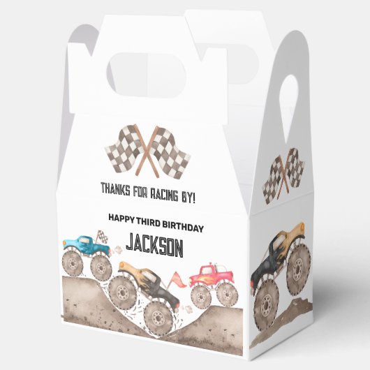 Monster Truck Gable Box, Cadeaudoos Bedankdoosjes (Geopend)