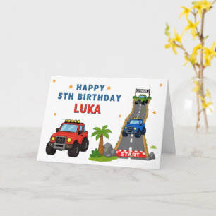 Monster Truck Gelukkige Verjaardag Kinderen Kaart
