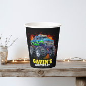 Monster Truck gepersonaliseerd verjaardagsfeestje Papieren Bekers
