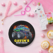 Monster Truck gepersonaliseerd verjaardagsfeestje Papieren Bordje (Feest)