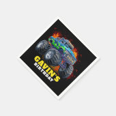 Monster Truck gepersonaliseerd verjaardagsfeestje Servet (Hoek)