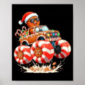 Monster Truck Gingerbread Man Christmas  Poster (Voorkant)