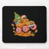 Monster Truck Gingerbread Man Funny Christmas Baki Muismat (Voorkant)
