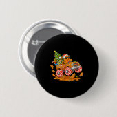 Monster Truck Gingerbread Man Funny Christmas Baki Ronde Button 5,7 Cm (Voorkant /achterkant)