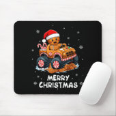 Monster Truck Gingerbread Man Funny Merry Christma Muismat (Met muis)