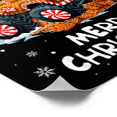 Monster Truck Gingerbread Man Funny Merry Christma Poster (Hoek)
