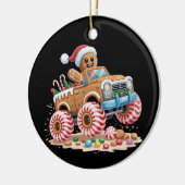 Monster Truck Gingerbread Man Kerst Bakken Keramisch Ornament (Links)