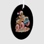 Monster Truck Gingerbread Man Kerst Bakken Ornament (voorkant)