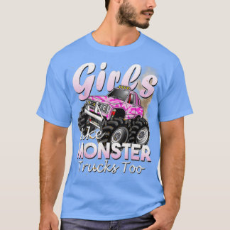 Monster Truck Girls Monsters Birthday 3 T-shirt