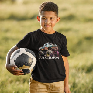 Monster Truck Grafische naam T-shirt voor jongens