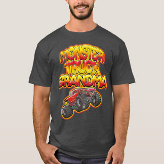 Monster Truck Grandma Hot Red Graffiti Style  T-shirt