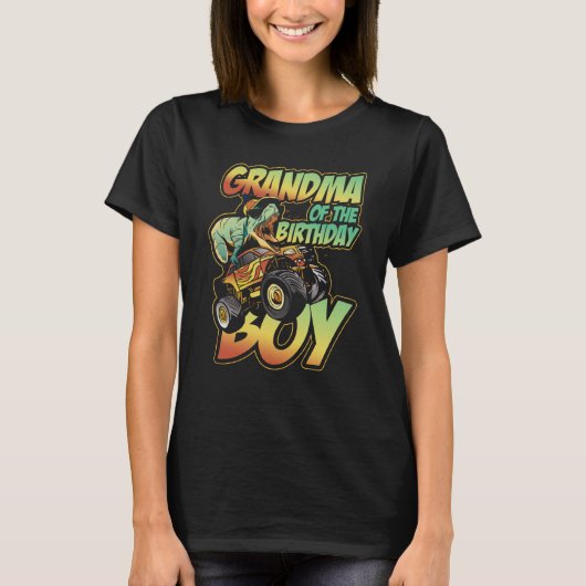 Monster Truck Grandma van de Birthday Boy 1 T-shirt (Voorkant)