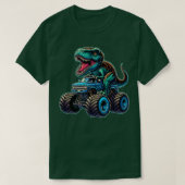 Monster Truck Grappig Ontwerp Rijden T Rex Lover A T-shirt (Design voorkant)