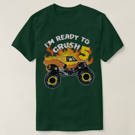 Monster Truck-grondschudder Ix27 m Klaar om 5 B te T-shirt (Design voorkant)